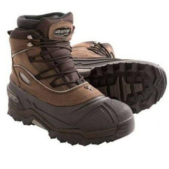 Baffin Mens Epic-M007 Waterproof Insulated Winter Boots Size 13 Brown/Black Dura - Picture 1 of 8